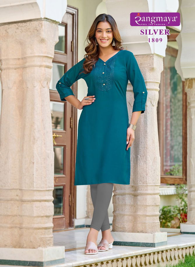 Silver Vol 18 By Rangmaya Designer Kurtis Catalog
